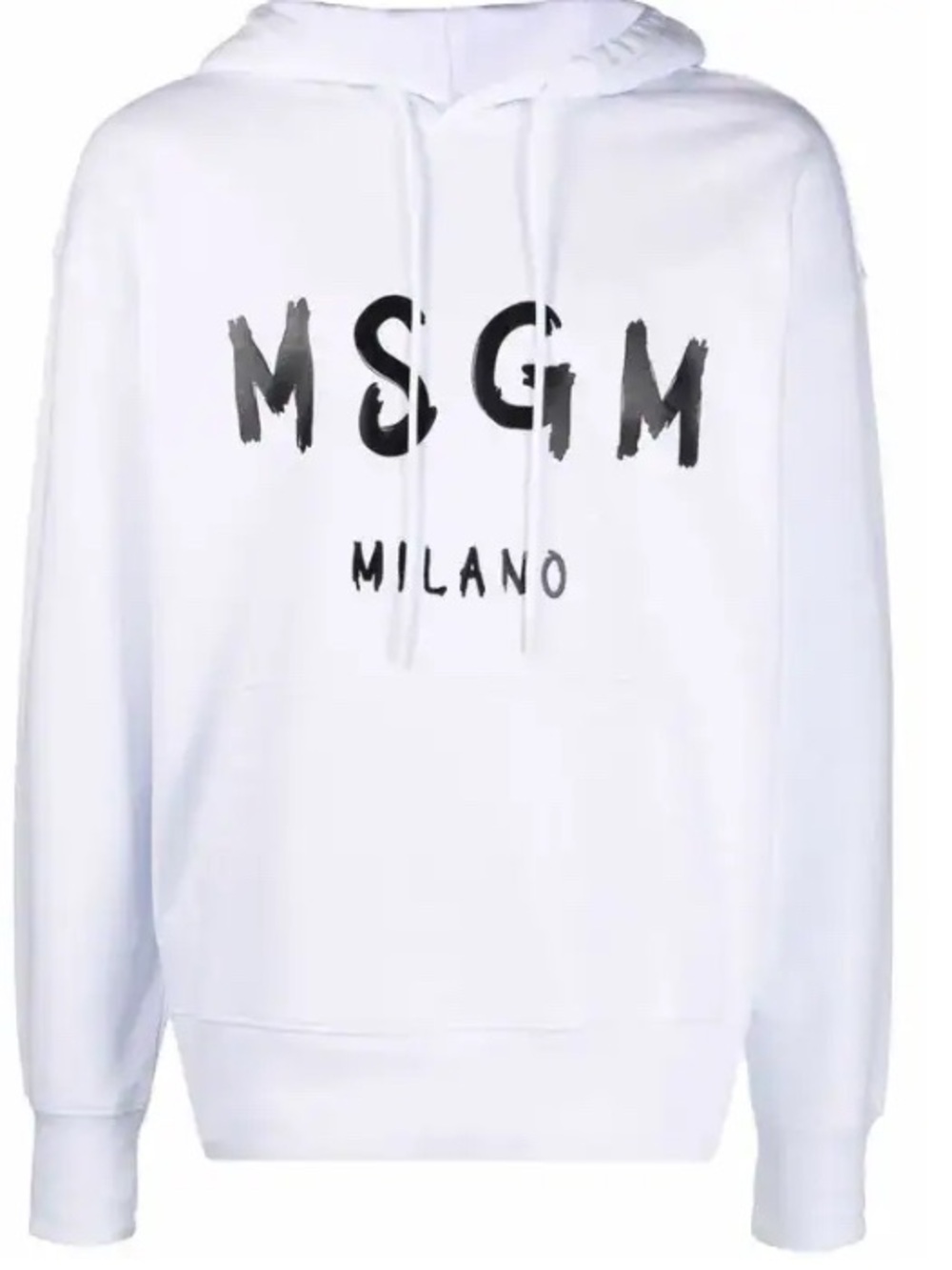 MSGM White Crewneck Sweatshirt with Black Milano Logo XL
